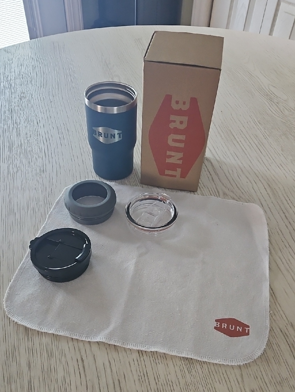 BRUNT Insulated 4 N 1 Tumbler w/ Lid & Accessories-Matte Navy Plus Free Cloth